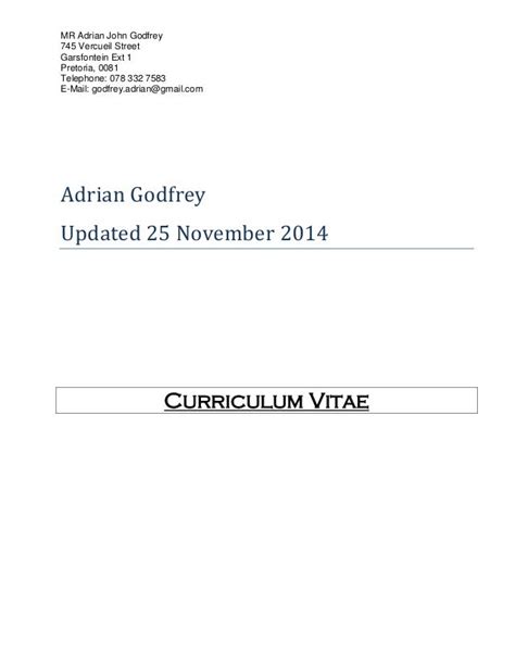 Curriculum Vitae  Adrian Updated Nov