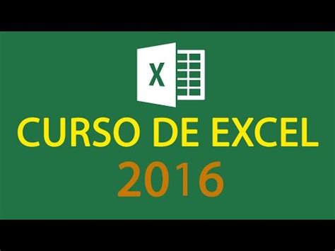 CURSO DE EXCEL 2016   COMPLETO   YouTube