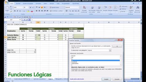 Curso de Excel medio. Funciones lógicas en Excel   YouTube