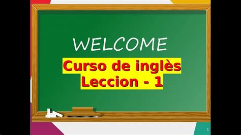 Curso De Ingles   Leccion 1   Clases de INGLES GRATIS # ...