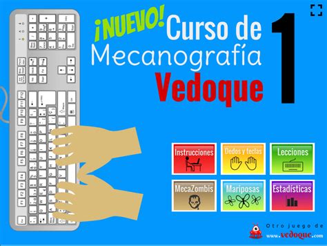 Curso de mecanografía 1   Vedoque Juegos Educativos