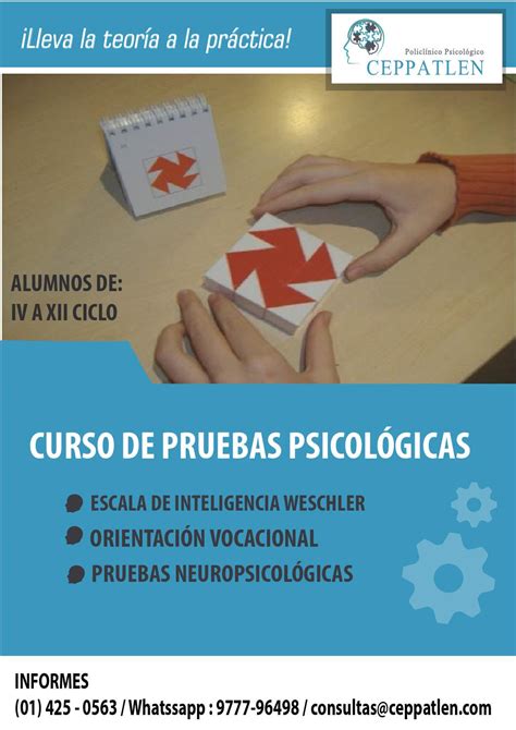 Curso de Pruebas Psicológicas 2016 by Ceppatlen S.A   Issuu