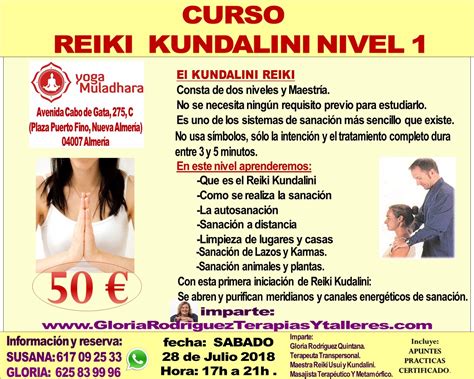 Curso de Reiki Kundalini Nivel 1   Centro de yoga Muladhara