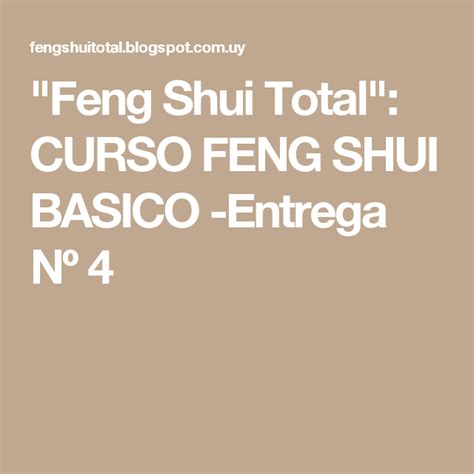 CURSO FENG SHUI BASICO  Entrega Nº 4 | Cursillo, Yin yang