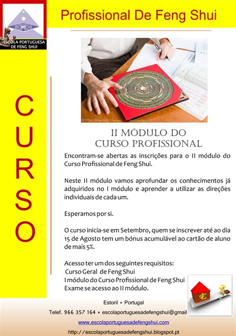 CURSO PROFISSIONAL DE FENG SHUI   II MÓDULO   Escola Portuguesa de Feng ...