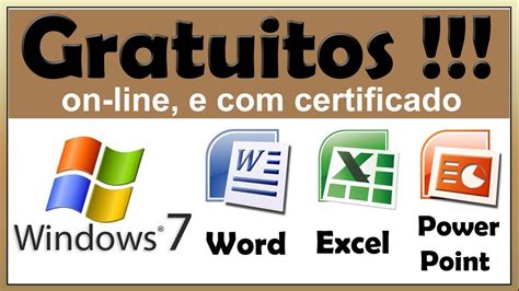 Cursos de Windows, Word e Excel gratuitos online e com ...