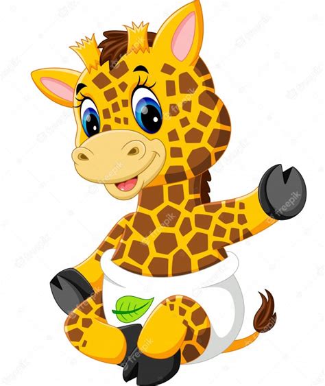 Cute jirafa de dibujos animados | Vector Premium