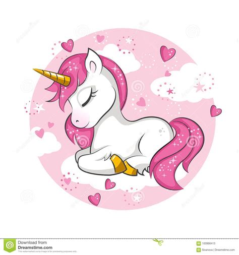 Cute little unicorn. stock vector. Illustration of horn ...