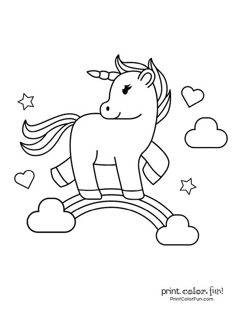 Cute My Little Unicorn: 5 different coloring pages to ...