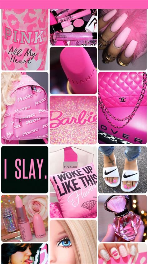 Cute Wallpapers — Pink Girly Collage wallpaper made by me  please...