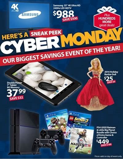 Cyber Monday 2014 en Walmart USA: Catálogo de Ofertas