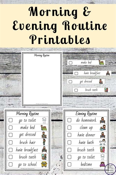 Daily Routine Printables   Simple Living. Creative Learning
