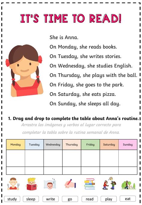 Daily routines interactive and downloadable worksheet. You can do the ...