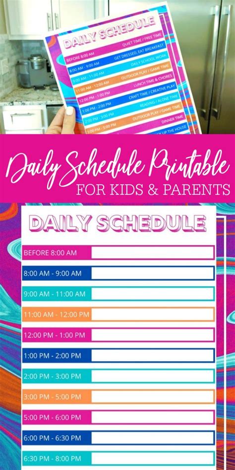 Daily Schedule for Kids while they are all home right now ...