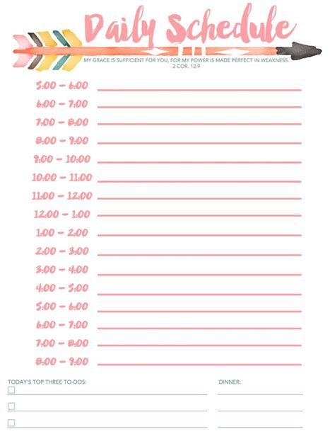 Daily Schedule Free Printable | Homeschool schedule ...