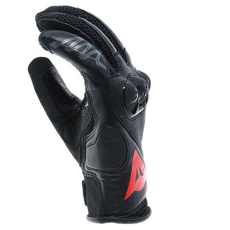 Dainese Mig C2 Short Leather Motorcycle Gloves   Black