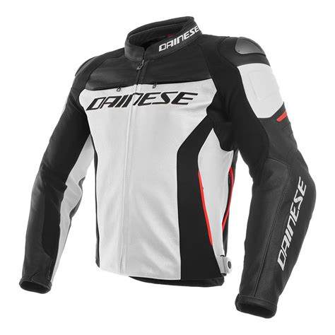 Dainese Racing 3 Perforated Leather Jacket White DA ...