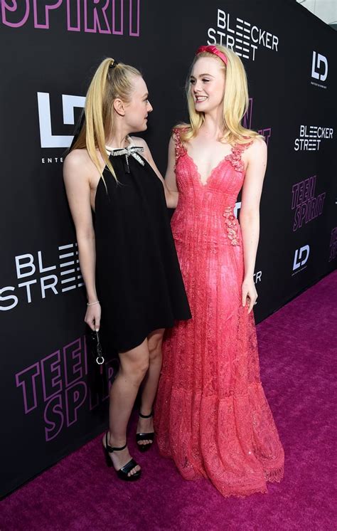 Dakota and Elle Fanning at Teen Spirit Premiere April 2019 ...