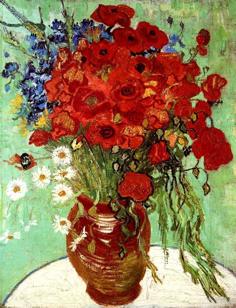 dappledwithshadow: “ Red Poppies and Daisies Vincent van ...