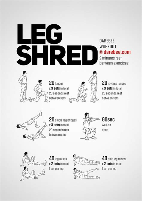DAREBEE on Twitter:  Workout of the Day: Leg Shred https ...