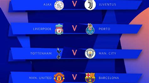 Dates and times for Champions League quarter finals AS.com