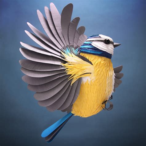 Dazzling Three Dimensional Paper Sculptures of Birds, Bees ...