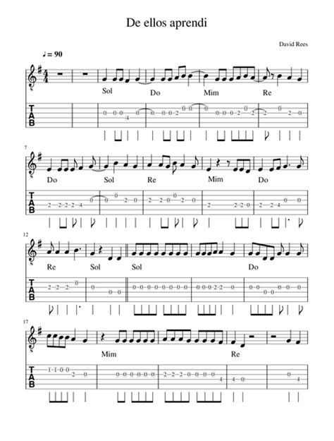 De ellos aprendi sheet music for Piano, Guitar download free in PDF or ...