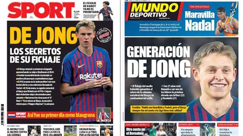 De Jong, la sensación en los periódicos de Barcelona   AS.com