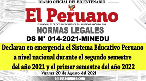 Declaran en emergencia el Sistema Educativo Peruano a nivel nacional ...