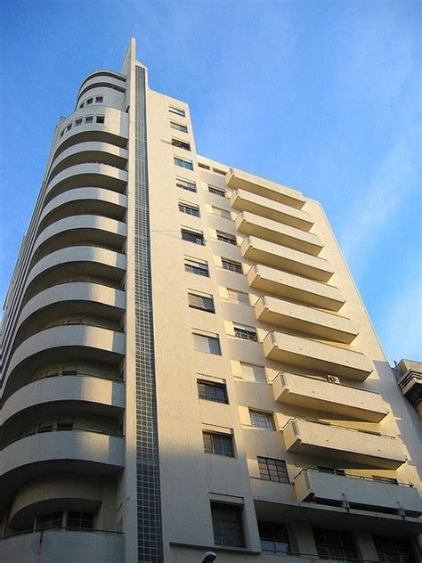 Deco apartment building, Montevideo, Uruguay ...