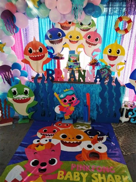 Decoracion Baby Shark | Fiesta de cumpleaños para niños ...