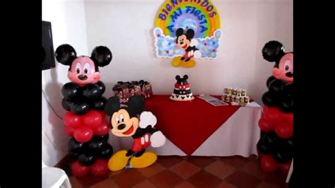 DECORACION CON GLOBOS | MICKEY MOUSE   YouTube