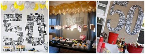 Decoración con globos y collage de 50 años | AlegrArt ...