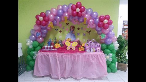 Decoración de cumpleaños Princesa Sofia   YouTube