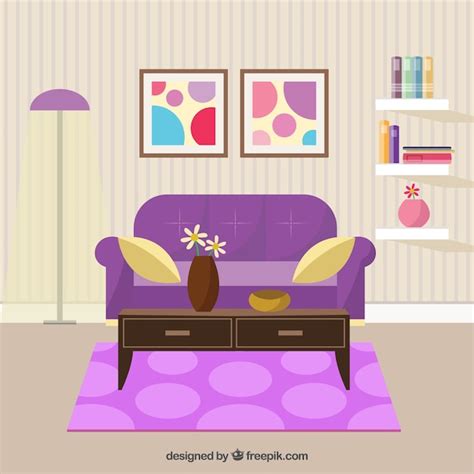 Decoración de la sala de estar | Vector Premium