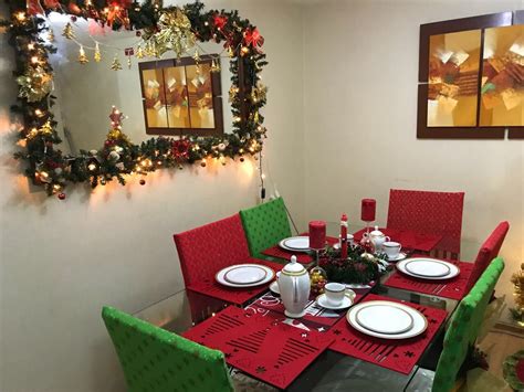 Decoración navideña para departamento pequeño | Table decorations ...