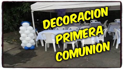 DECORACION PRIMERA COMUNION | DECORACION SENCILLA   YouTube
