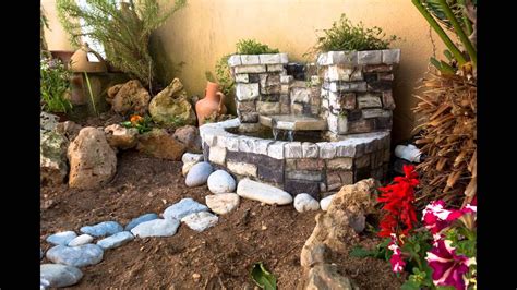 DECORANDO EL JARDIN CON FUENTE DE AGUA   YouTube