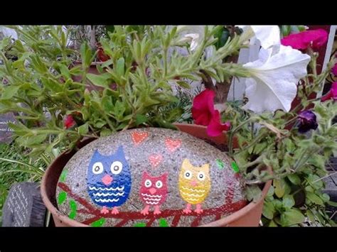 Decorar piedras con acrílicos para el jardín   YouTube