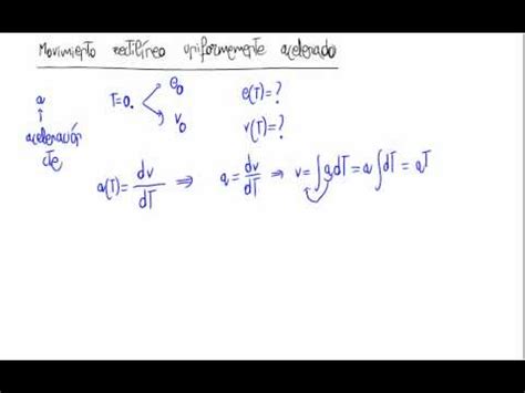 Deducción de ecuaciones de un movimiento rectilíneo ...