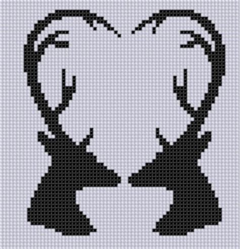Deer Heart Cross Stitch Pattern | Craftsy