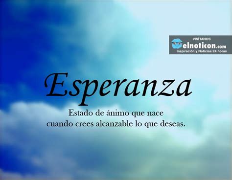 Definición de Esperanza   ElNoti.com
