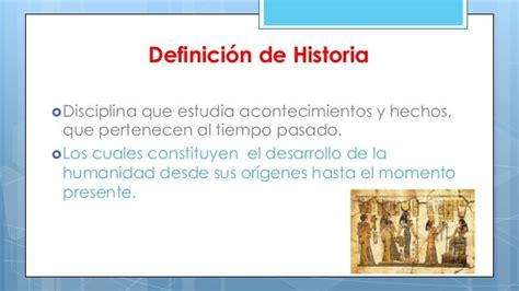 Definicion de historia, Definiciones, Historia