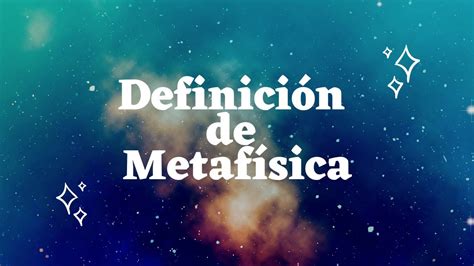 Definición de Metafísica Pilares de la Metafísica YouTube