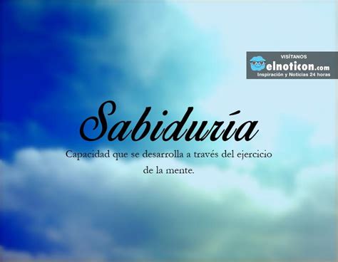 Definición de Sabiduría   ElNoti.com