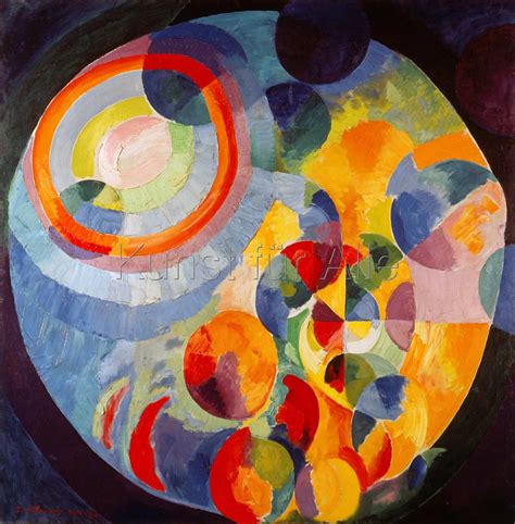Delaunay: Circular, Sun and Moon. Art Print, Canvas on Stretcher, Glass ...