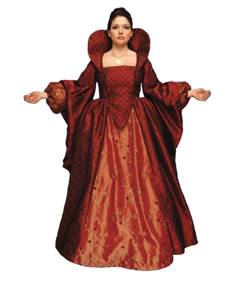 Deluxe Ladies Medieval Tudor Queen Elizabeth 1 Costume ...
