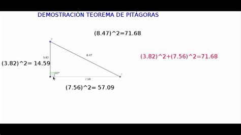 Demostración teorema Pitágoras   YouTube