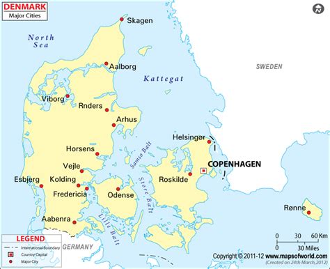 Denmark Cities Map, Cities in Denmark