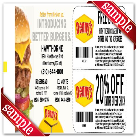 Denny s Coupon Printable October 2019   Save Avg of $5